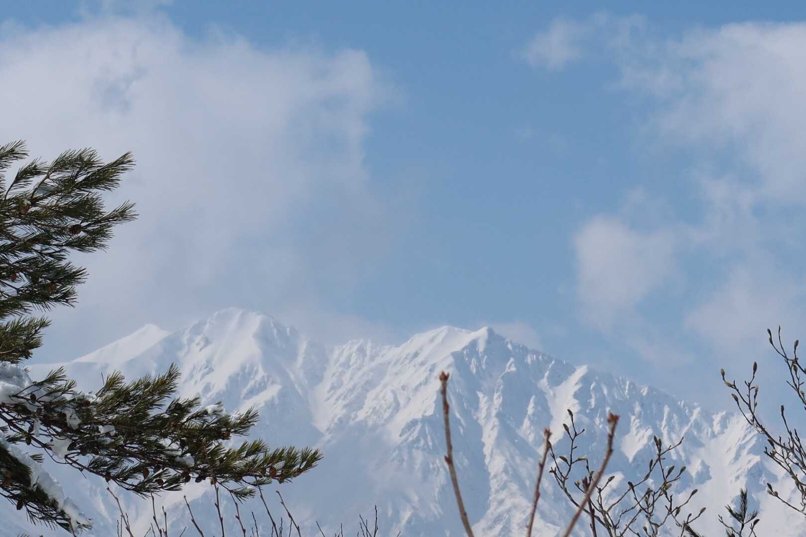 かろうじて爺ヶ岳かな❓
下山して先へ進もうと、歩き始めたら、