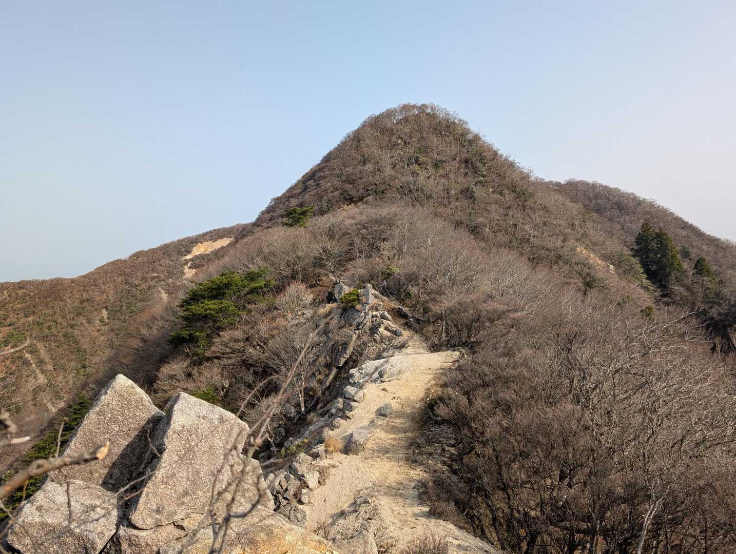 朝明登山口-釈迦ヶ岳最高点-釈迦ヶ岳-猫岳-羽鳥峰-金山- 周回コースの写真