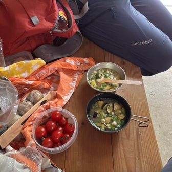 レトルトのお味噌汁、ミニトマト
