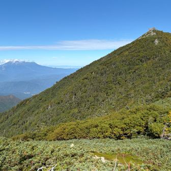 茶臼山越しの乗鞍岳⛰️