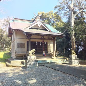 鷹取神社。ちょうどお社の裏手に桜が咲いていた。