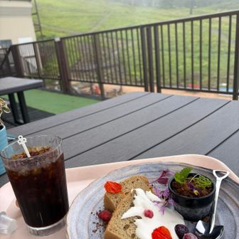 お花のシフォンケーキ🌺😋
雨には最後に少し降られたけど、雨粒に濡れた美しい青いケシも見られて最高でした💠✨
ありがとうございました❗️
おつかれやまでした♪