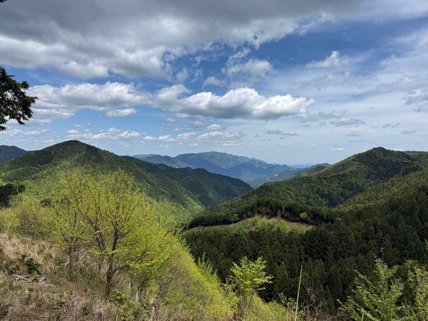 
　　　　　高見山や三峰山方面

　　　　　登ったことのあるお山は懐かしみ
　　　　　ないお山は空想登山
