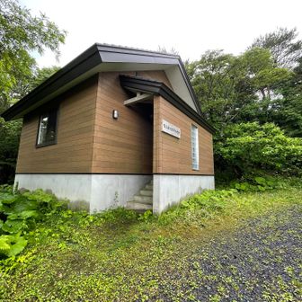 大びらき休憩所
山頂まで行くか、行かないか
雨が止むのを待ってキャンプ場へ向かうか
悩む…