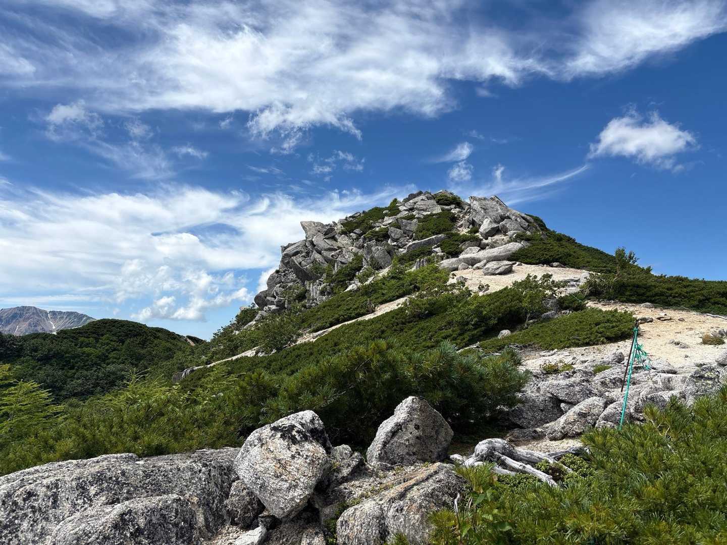北アルプス裏銀座登山口-前烏帽子岳-烏帽子岳 往復コースの写真
