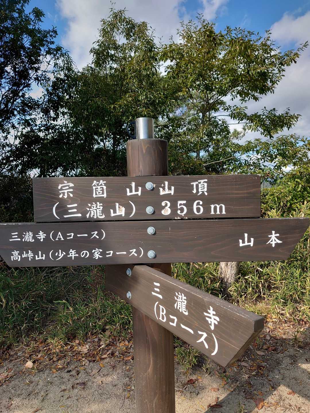 三滝駅-三滝観音バス停-宗箇山-三瀧寺 往復コースの写真