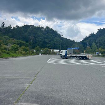 駐車場から出発時はクラウドコンディション☁️