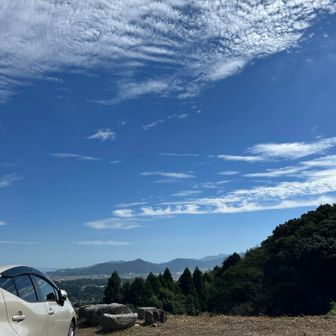 駐車場でも素敵な景色と青空🟦