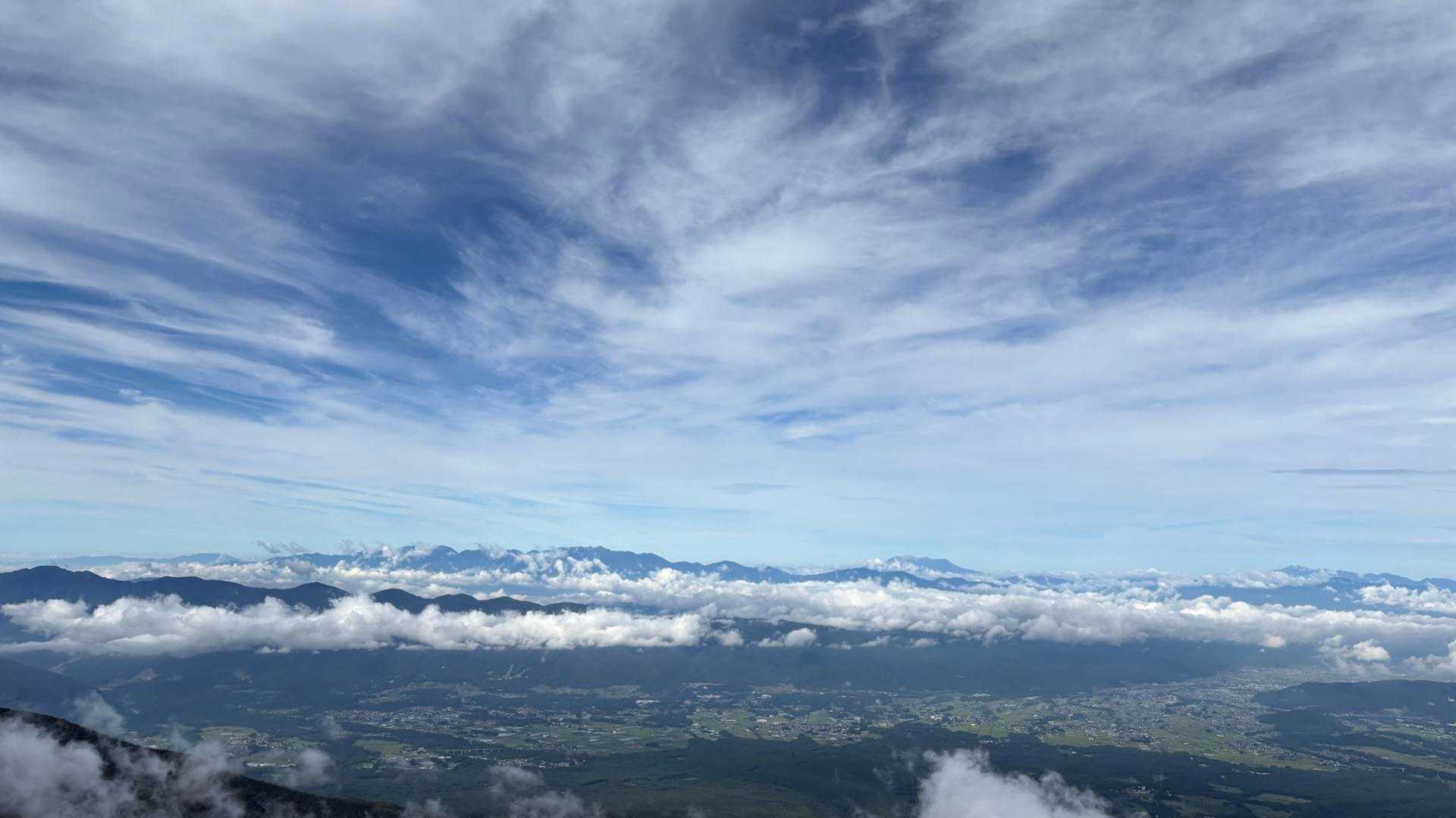 中央アルプスと御嶽山