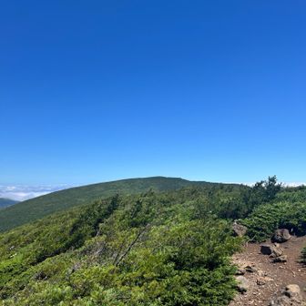 頂上から屏風岳方面