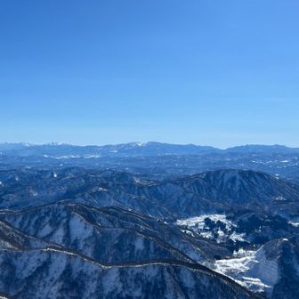 谷川岳、万太郎山、仙ノ倉山、苗場山、鳥甲山、佐武流山、裏岩菅山あたり。