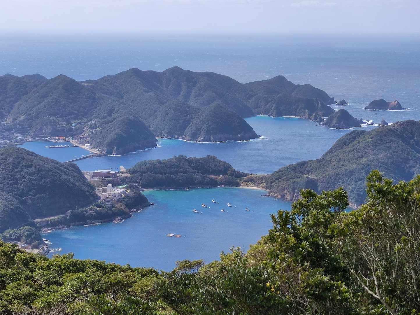複雑に入り込んだ坊津の海岸線。