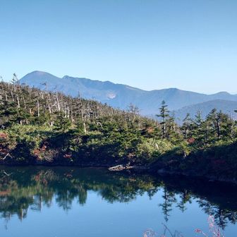 向こうに岩手山