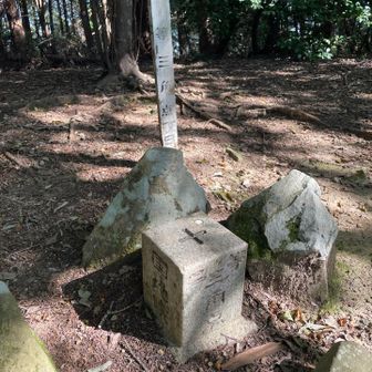 山頂は眺望無しです。