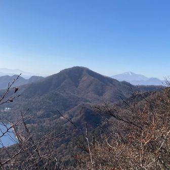 烏帽子岳突端から右に浅間山がみえた
