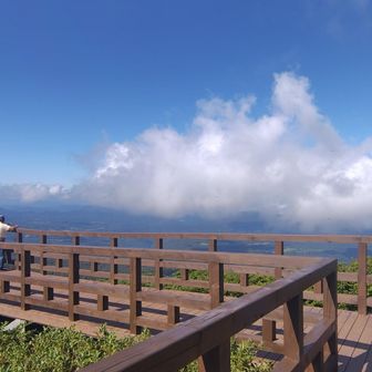 観光客用の山頂ウッドデッキ

下山時に晴れているとは限らないので、私もちょっとひと回り