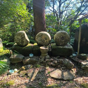 梵字が１字ずつ彫られています