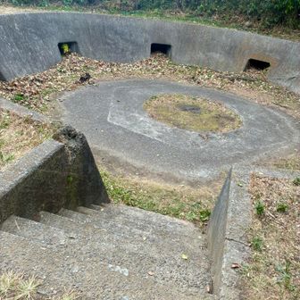 砲台山・砲台跡。
横須賀に多い戦争遺構の一つ。
階段で降りられます。