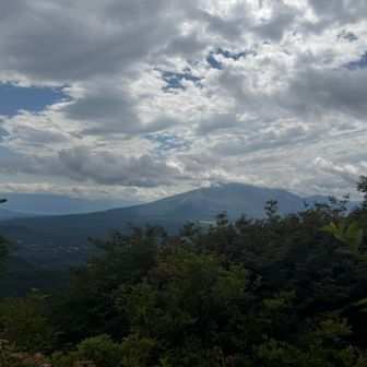 雲が多い浅間山