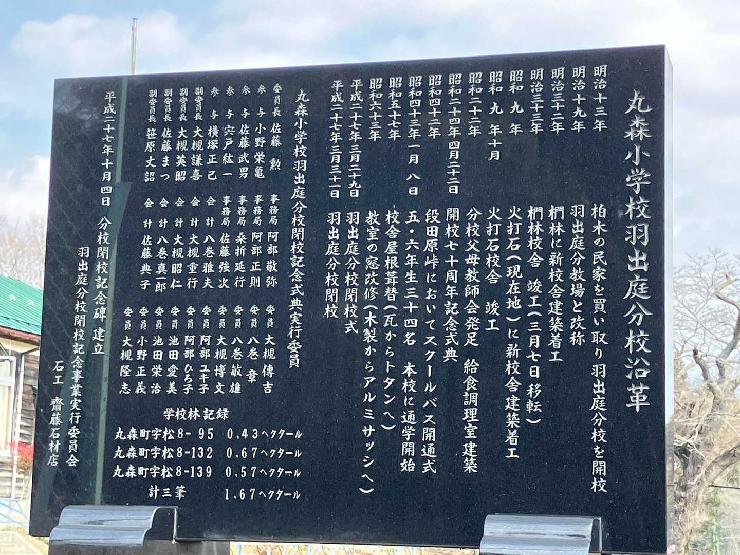 沿革の石碑