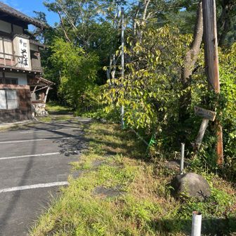 蕎麦陣屋の駐車場を通過します。
