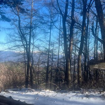 前嶽の分岐辺りからしっかり雪道