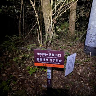 登山口は探した
