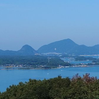 画像中央。一号橋の天門橋と新一号橋の天城橋が見える。