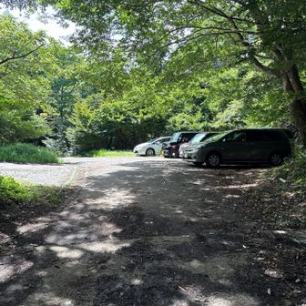こちらの駐車スペース、杓子山に登る人向けかしら？