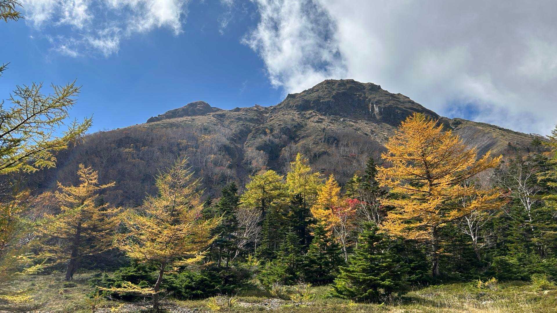 紅葉と白根山