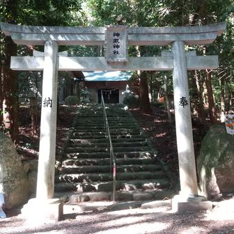 神武神社です。初代、神武天皇こと、神日本岩余彦尊(かんやまといわれひこのみこと)が祭られています✨