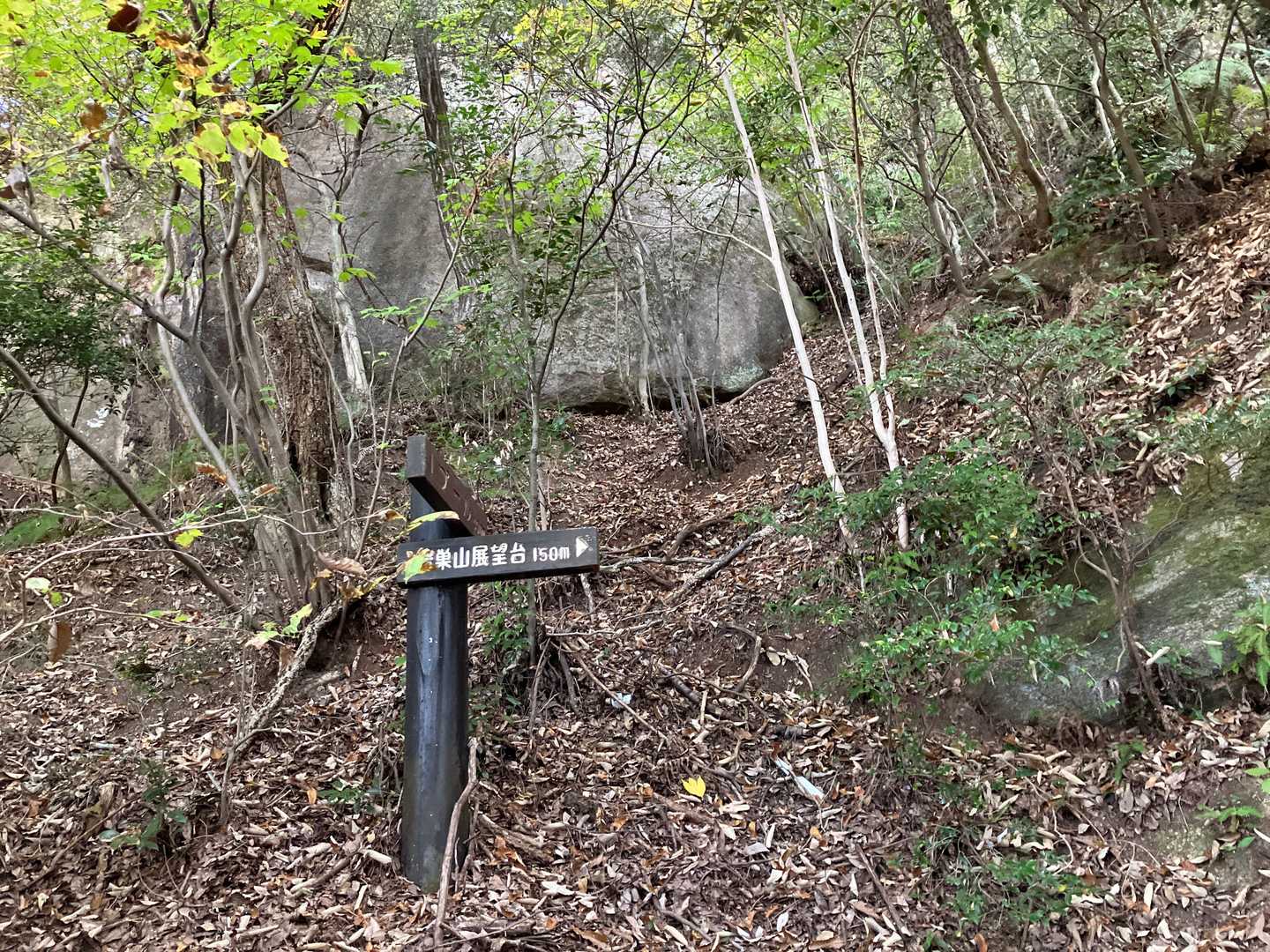 もうすぐ展望台の看板。
む！ここは思い出の・・・
※思い出ではない。