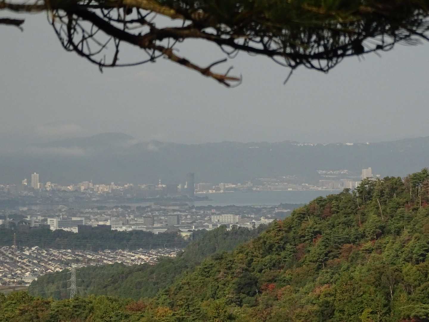 琵琶湖方向。