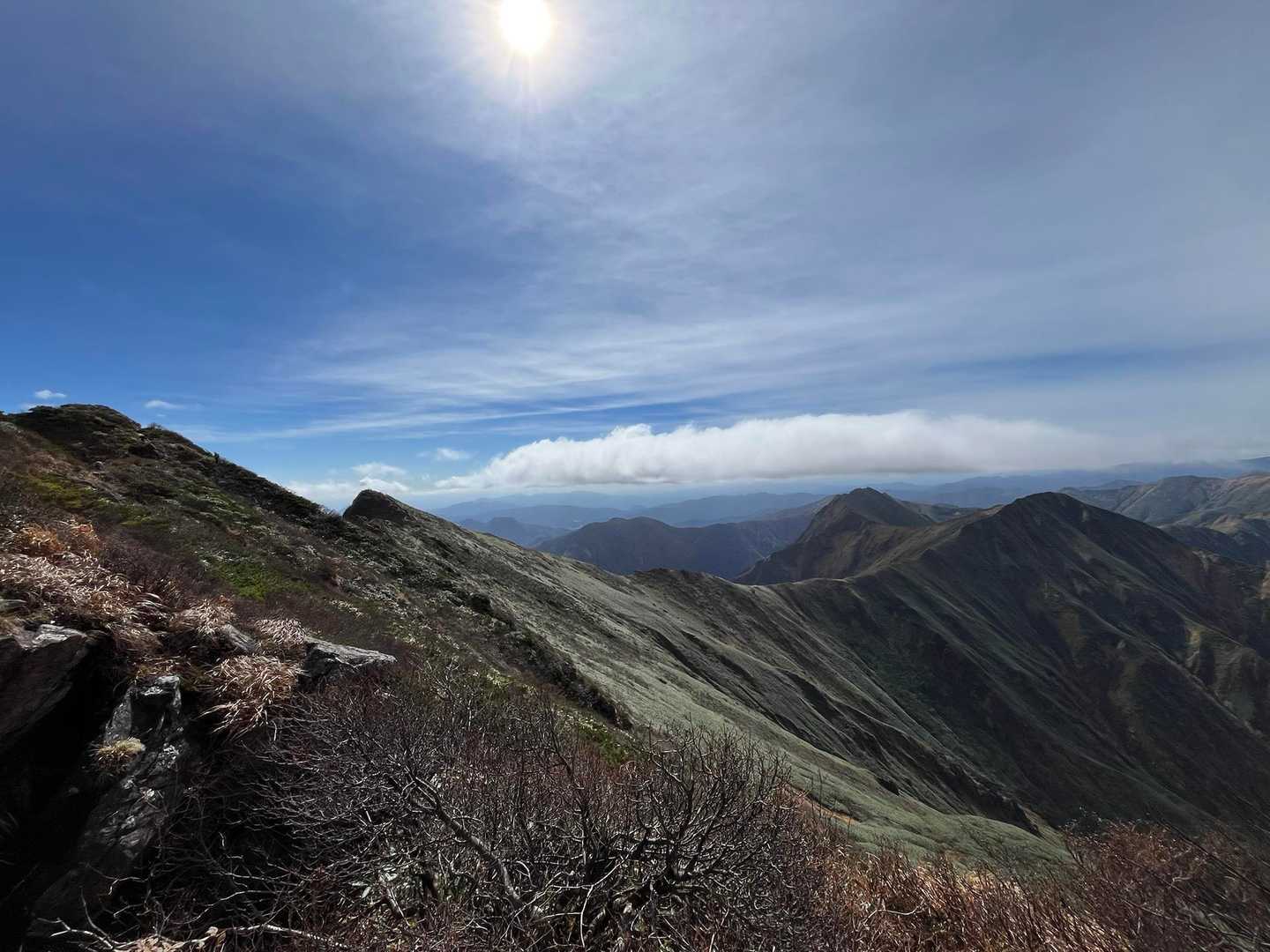 熊穴沢ノ頭-天狗の留まり場-谷川岳-一ノ倉岳 往復コースの写真