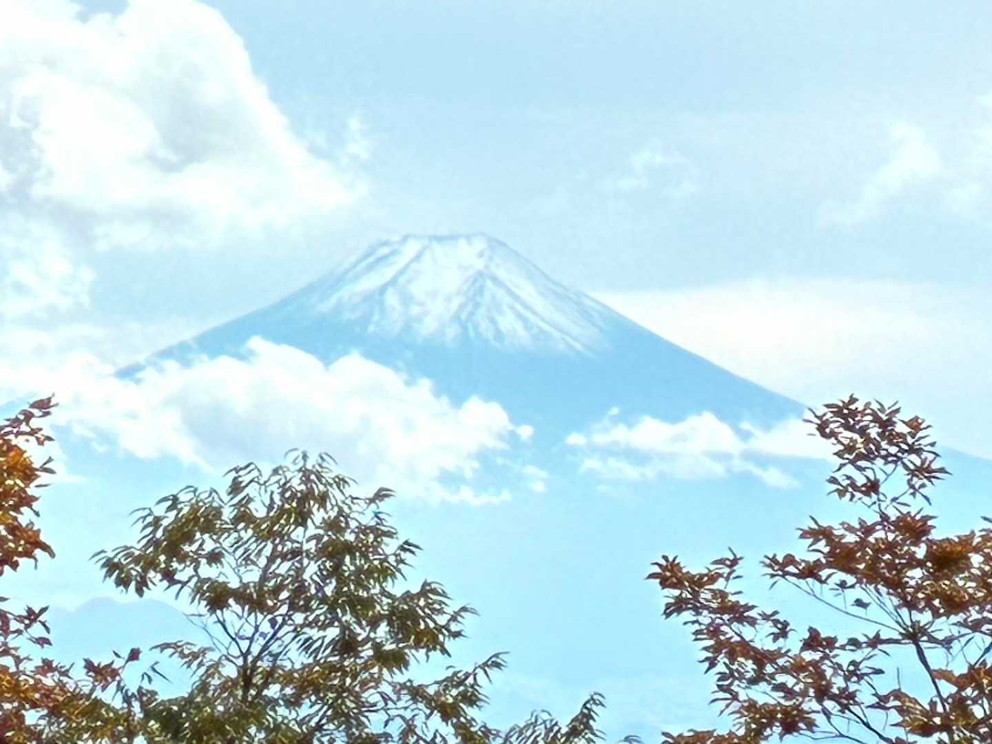避難小屋前から！