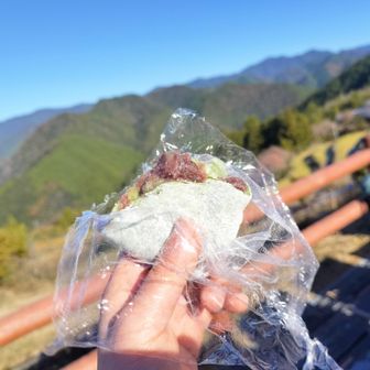 お餅を半分こしました