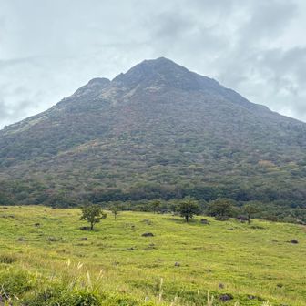 由布岳にガスが掛かってくる