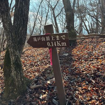 やっと標識がwたいら山と滝戸山の近くしか標識ありませんw