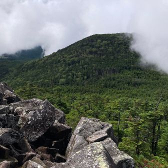 これから行く予定の茶臼山がガスって来た😅