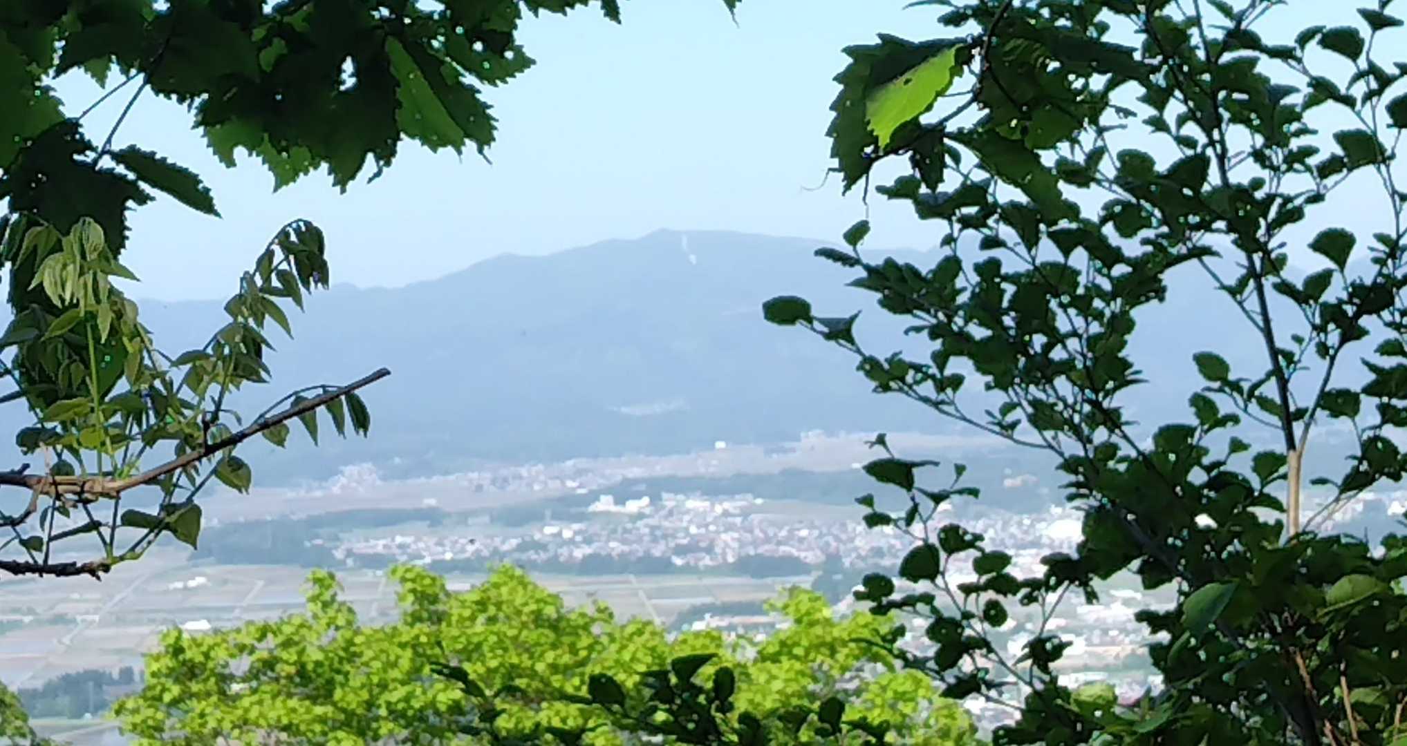 急登の窓から翁山🩷