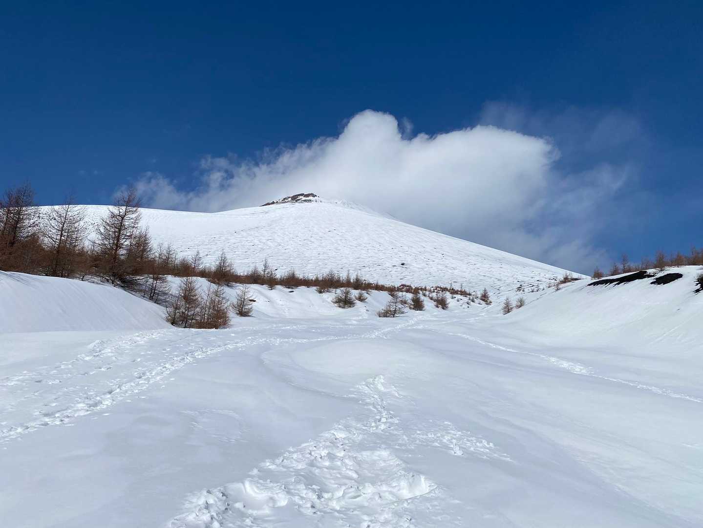 山肌がずーっと富士山山頂まで続いてると思うと登頂したくなる🗻