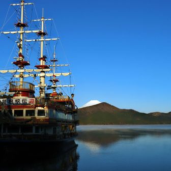 富士山が見えづらいので箱根神社方面に移動
