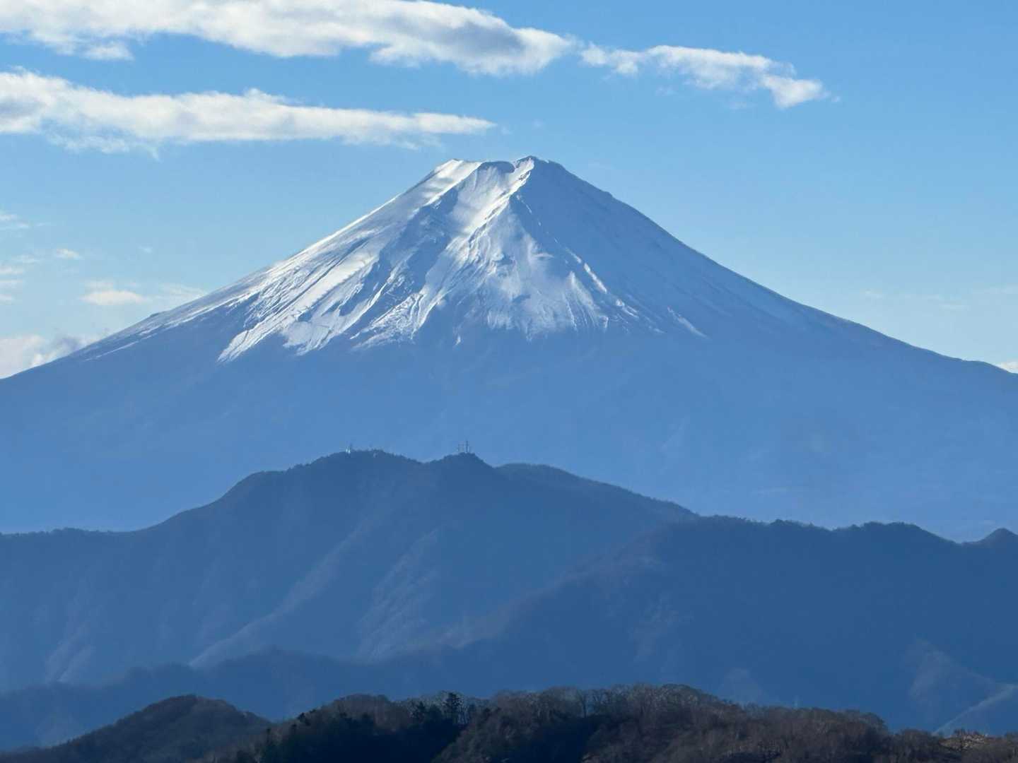 冬の装いの富士山。やっぱり雪があると綺麗だね