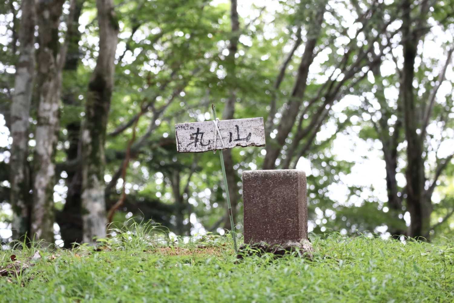 やっと丸山さん😊
ちょこんとある山頂標識が可愛い😊