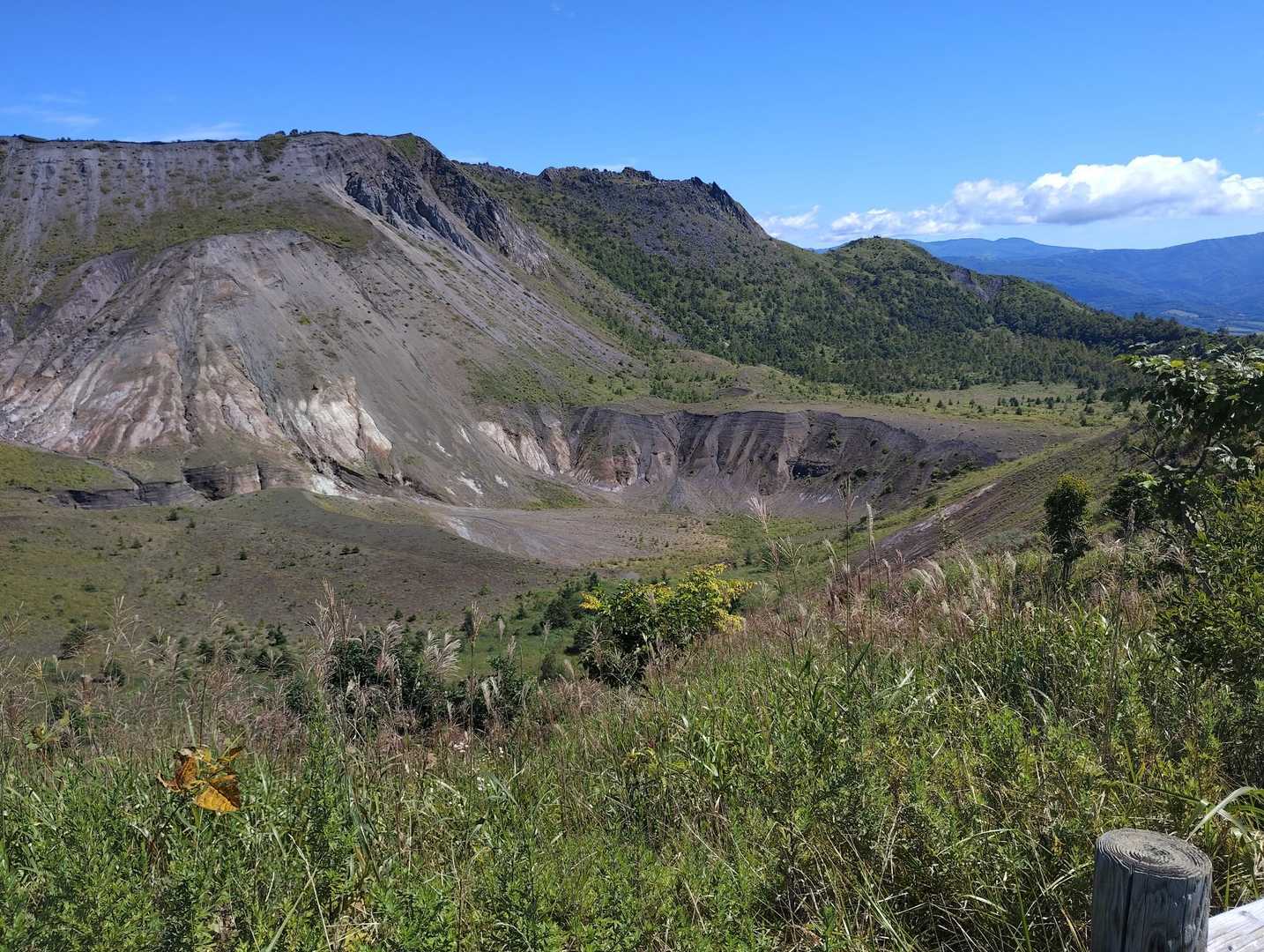 有珠山往復｜ダイナミックな火山と洞爺湖の大パノラマをテラス席で堪能の写真