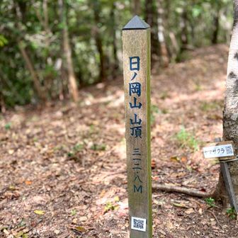“日岡山” （ひのおかやま）山頂到着 328m 🔺YAMAP🟢グリーンピーク