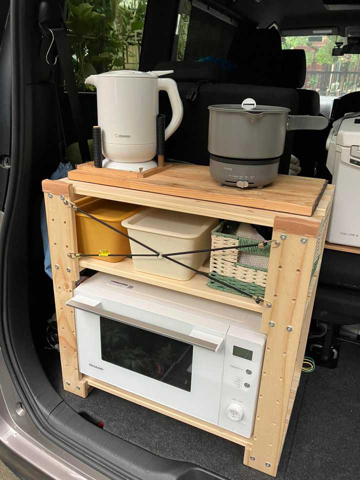 電子レンジ搭載 車中泊を快適にする為に電 / 田吾作さんの