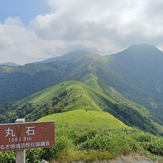 ここからさらに進んだ避難小屋付近より、ロード方面へエスケープ。
やはり剣山や次郎笈の付近は雲に捕まってます。