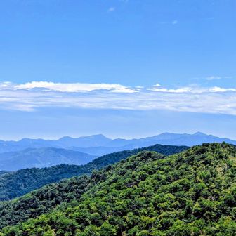 傾山や祖母山の方かな!?