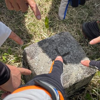 ここにも三角点。中央峰2個目のピーク